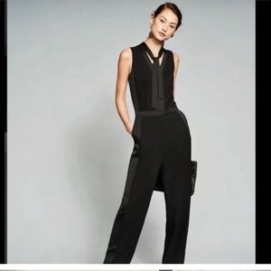 Elegant Black Tuxedo Jumpsuit